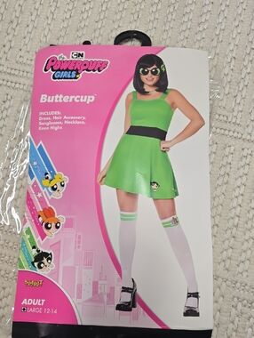 Cartoon Network Powerpuff Girls Buttercup Green and Black Dress Costume